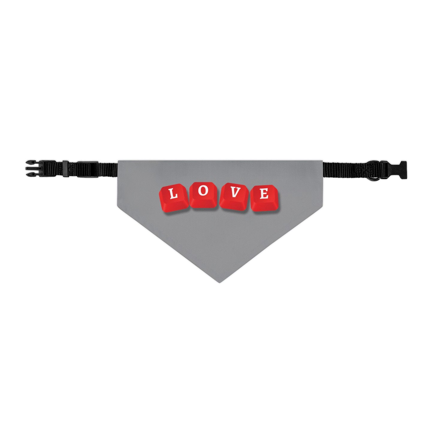 LOVE Key Caps Clip-On Pet Bandana Collar