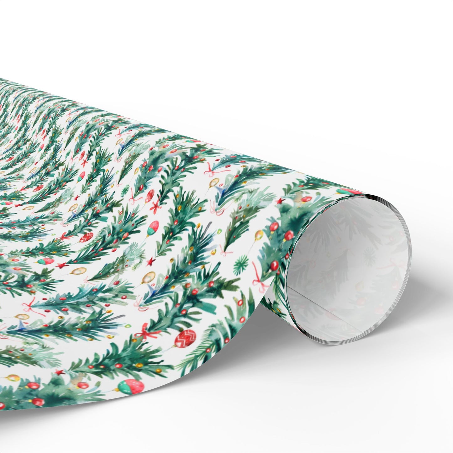 Watercolor Christmas Trees Wrapping Paper