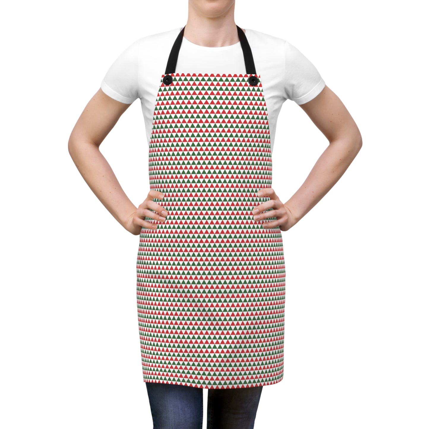 Christmas Red & Green Triangles Apron