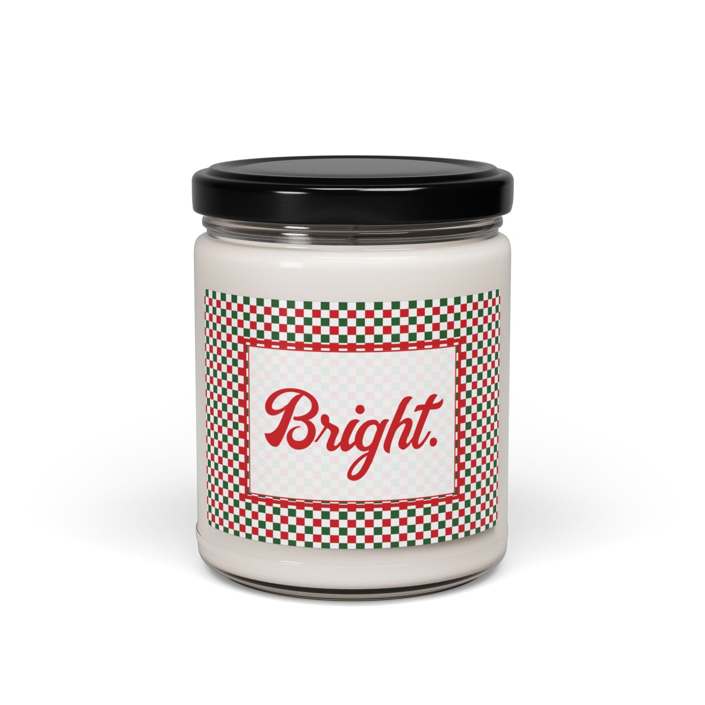 Bright- Christmas Checkered Scented Soy Candle, 9oz