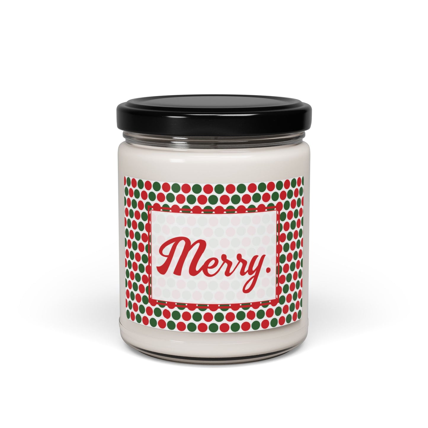 Merry- Christmas Polka Dot Party Scented Soy Candle, 9oz