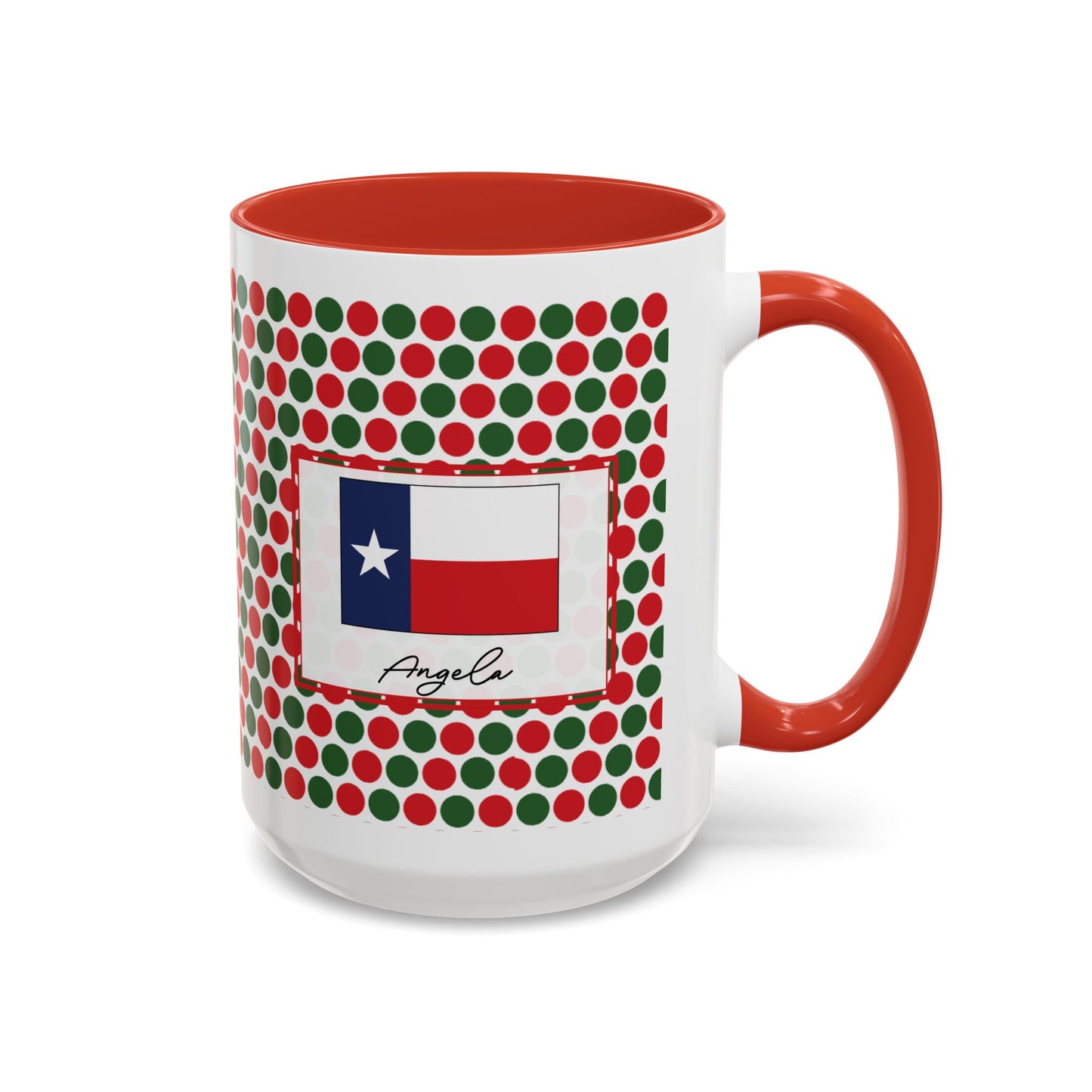 Sleigh- Christmas Polka Dot Party Personalizable Christmas Ceramic Mug (11oz, 15 oz)