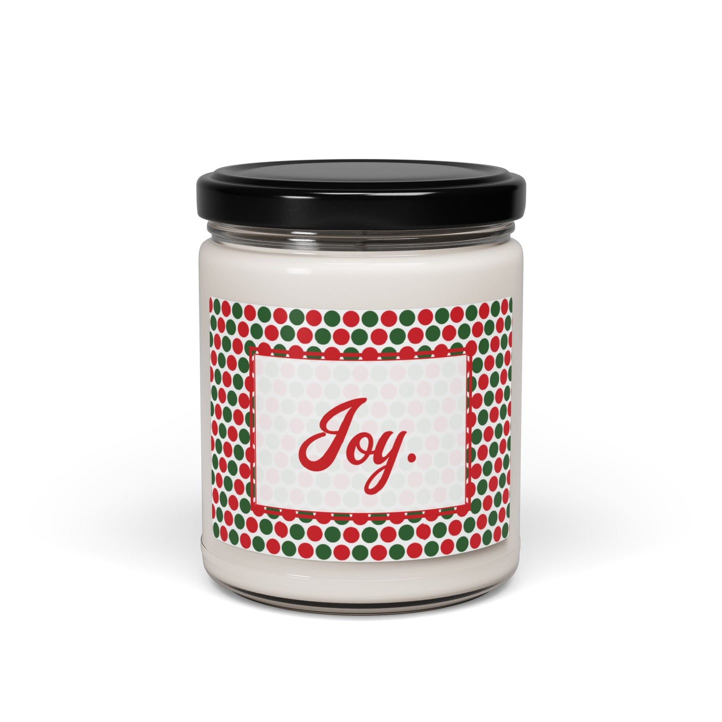 Joy- Christmas Polka Dot Party Scented Soy Candle, 9oz