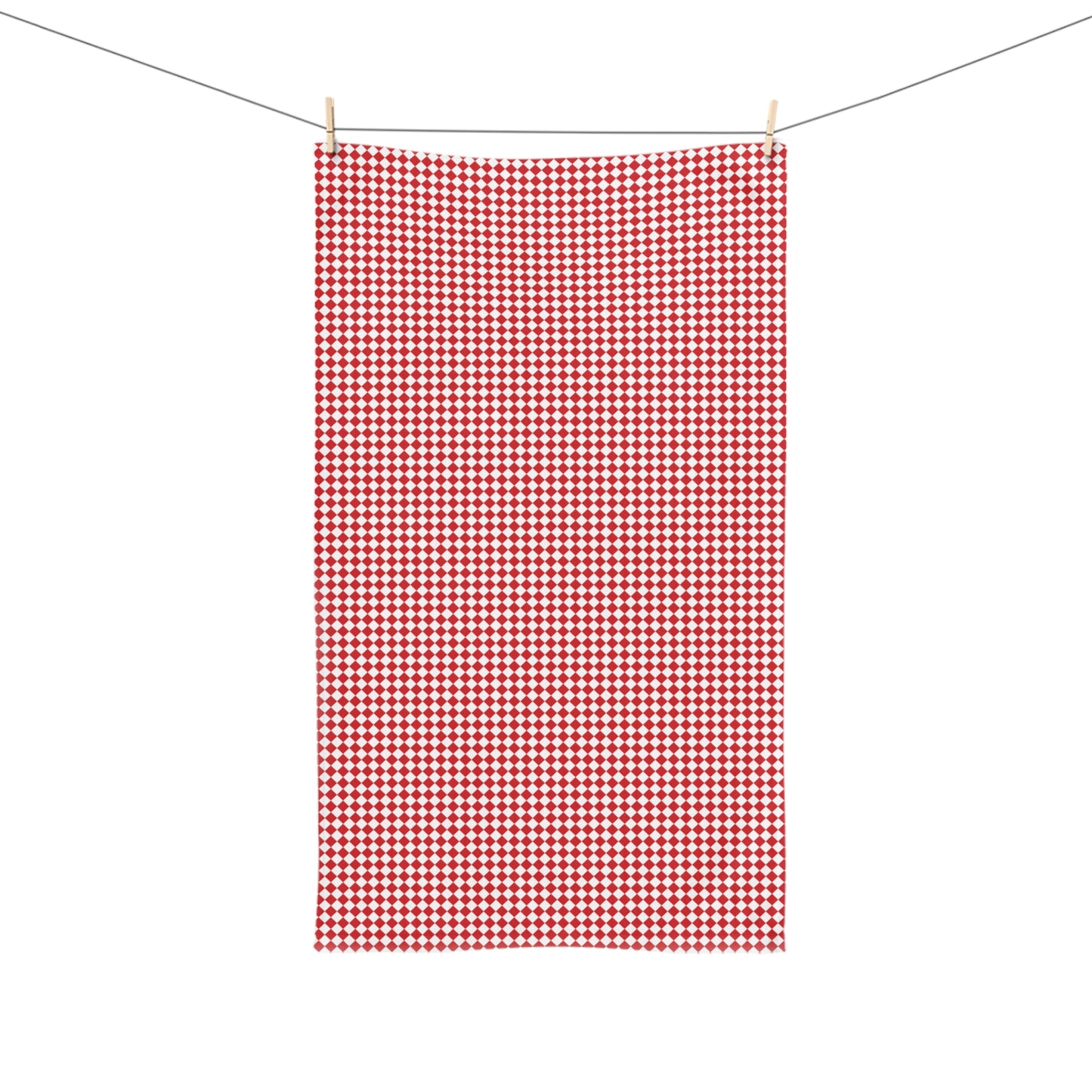 Red Argyle Hand Towel