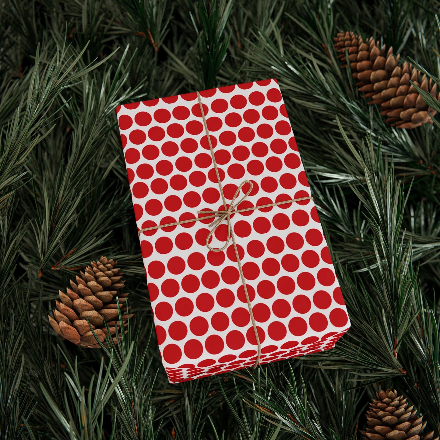 Red Polka Dot Wrapping Paper | Luxury Matte or Glossy Gift Wrap, 90gsm Fine Art Paper, 3 Sizes
