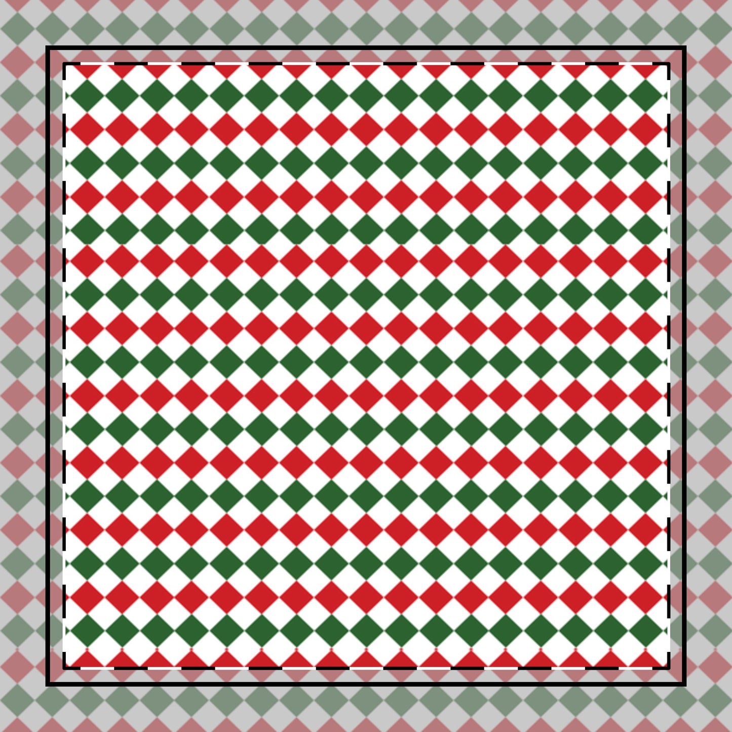 Christmas Argyle Cotton Twill Napkin