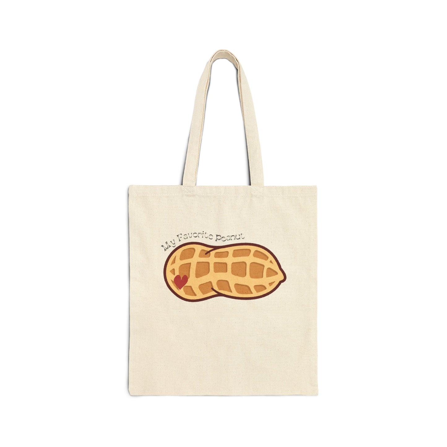 My Favorite Peanut Texas Flag Valentines Personalize Custom Name Cotton Canvas Tote Bag