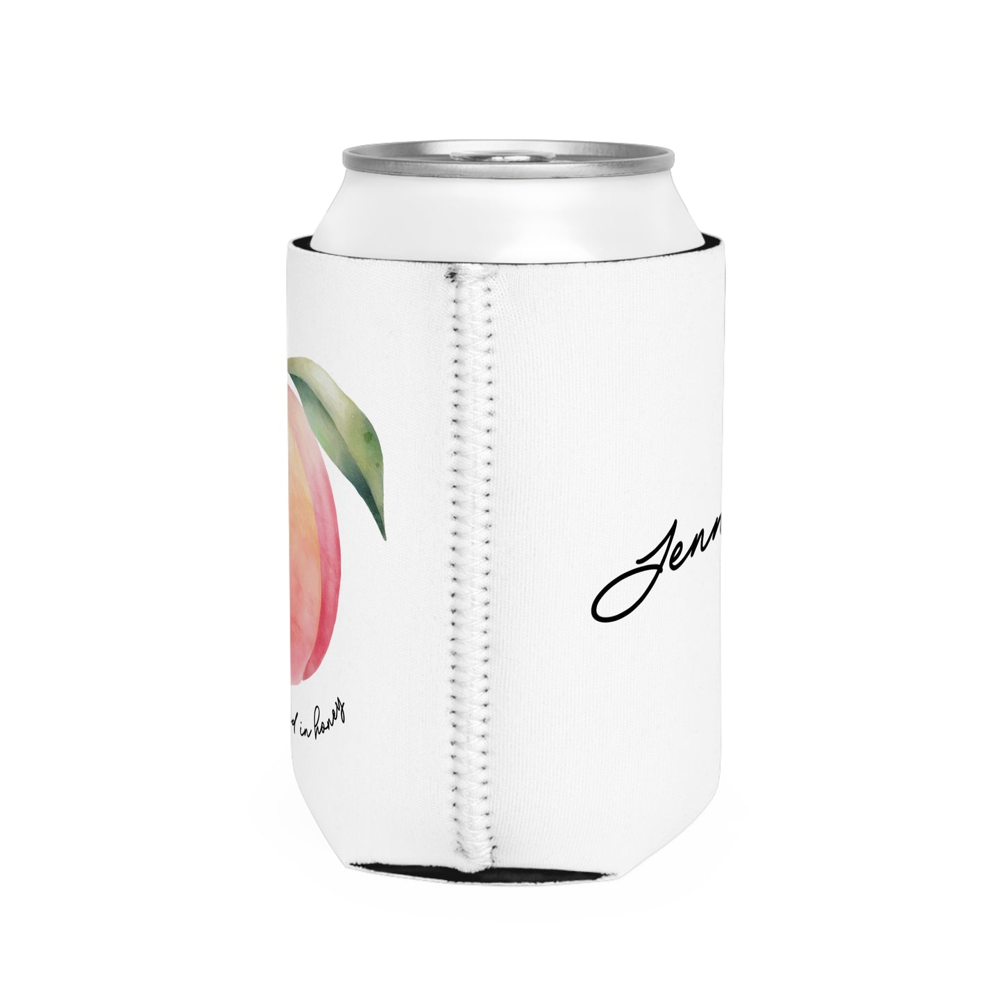 Sweeter Than A Peach In Honey Valentines Personalize Custom Name Can Cooler Sleeve