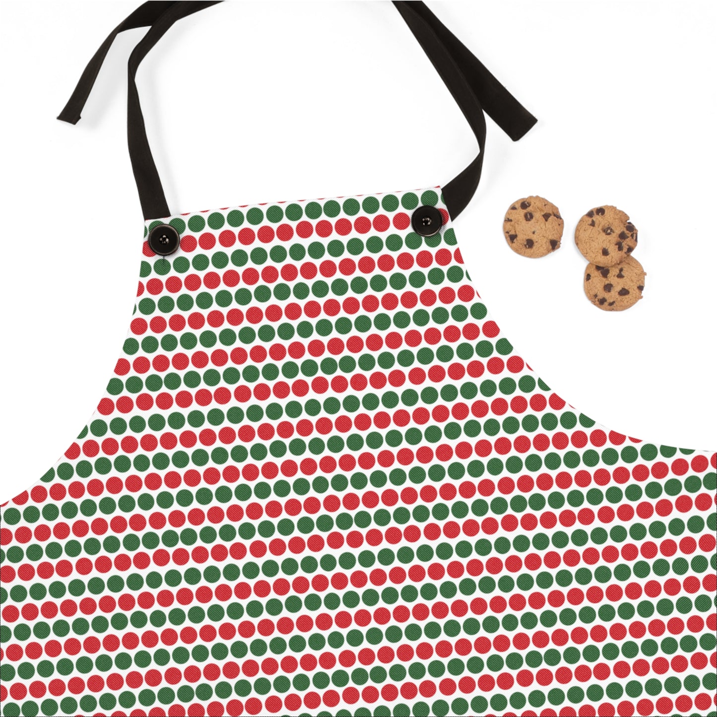 Christmas Red & Green Polka Dot Apron