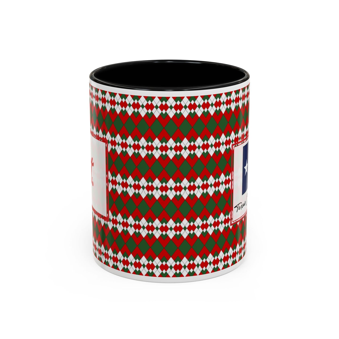 Lit- Christmas Extra Argyle Personalizable Christmas Ceramic Mug (11oz, 15 oz)