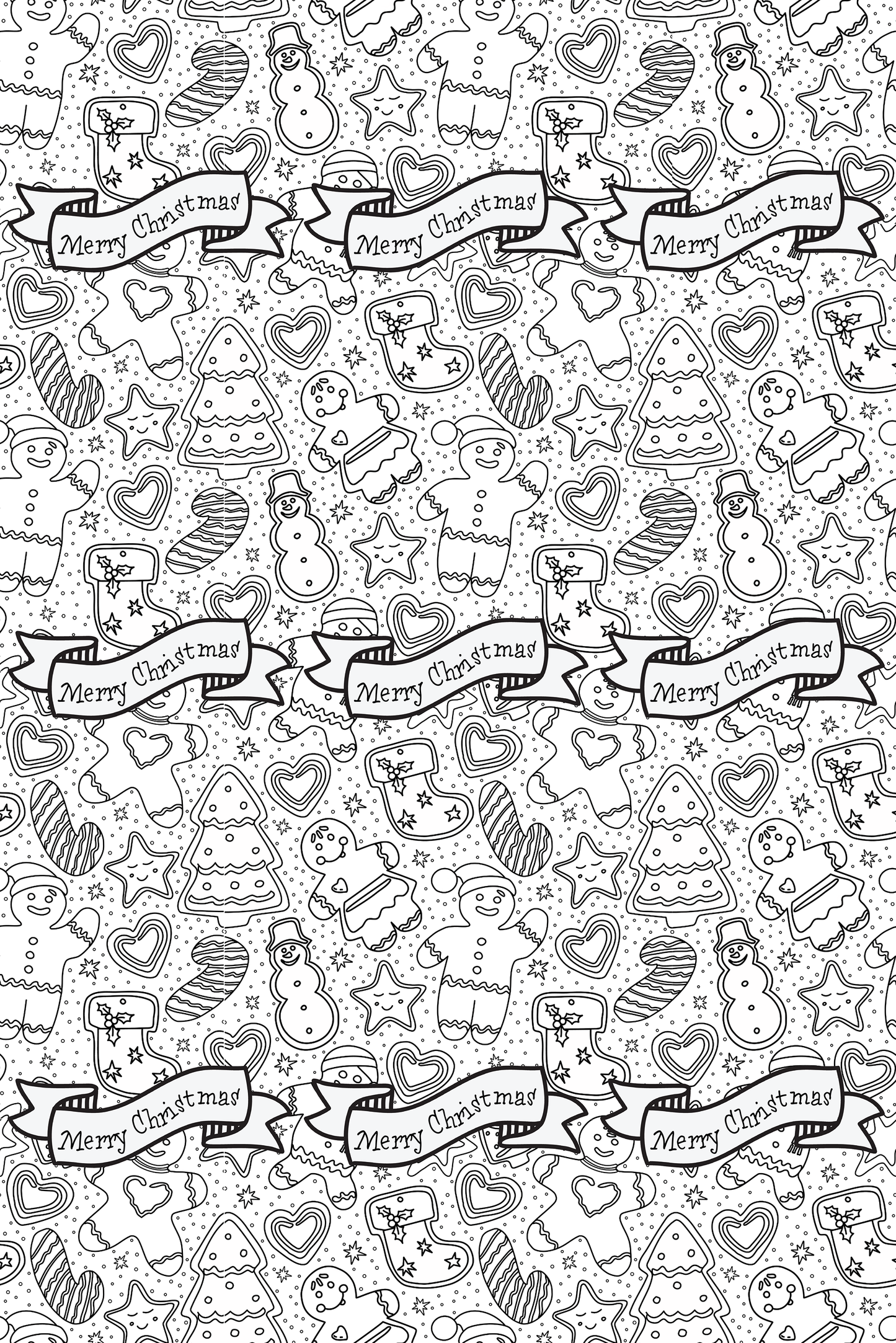 Christmas Cookies | Coloring Activity Wrapping Paper
