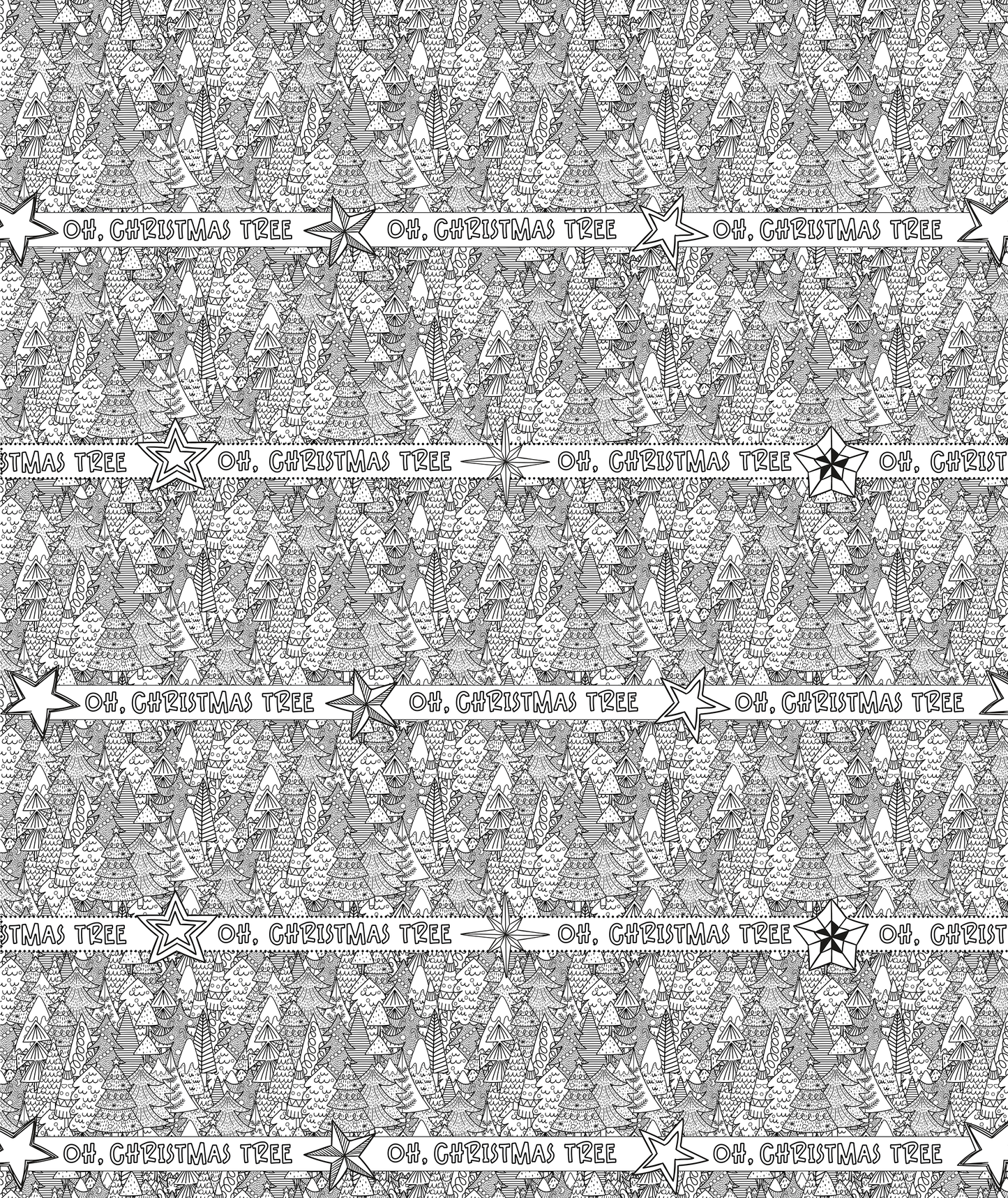 Oh, Christmas Trees | Coloring Activity Wrapping Paper