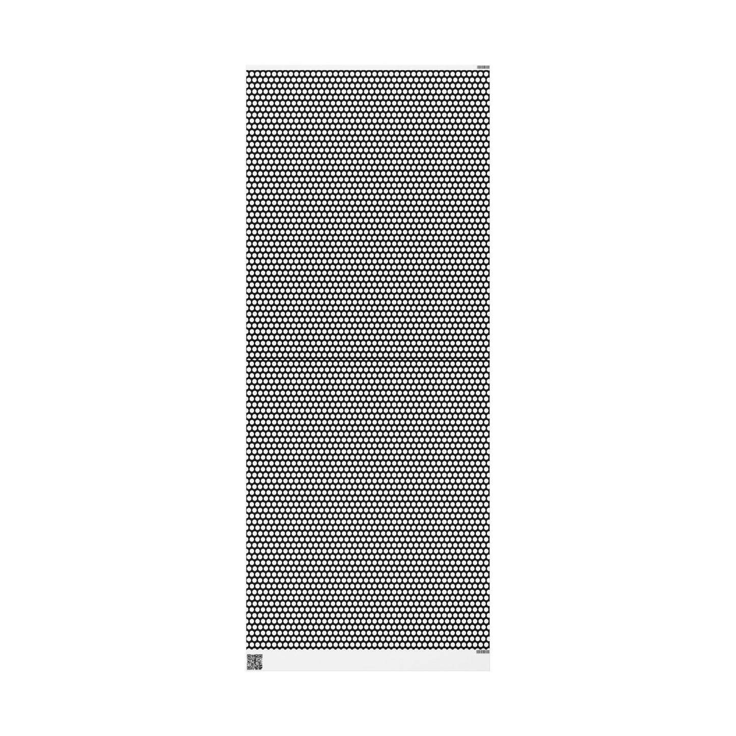 White Polka Dot on Black Wrapping Paper | Luxury Matte or Glossy Gift Wrap, 90gsm Fine Art Paper, 3 Sizes