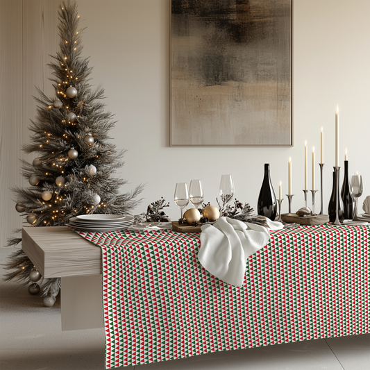 Christmas Triangles Square/Rectangle Tablecloths