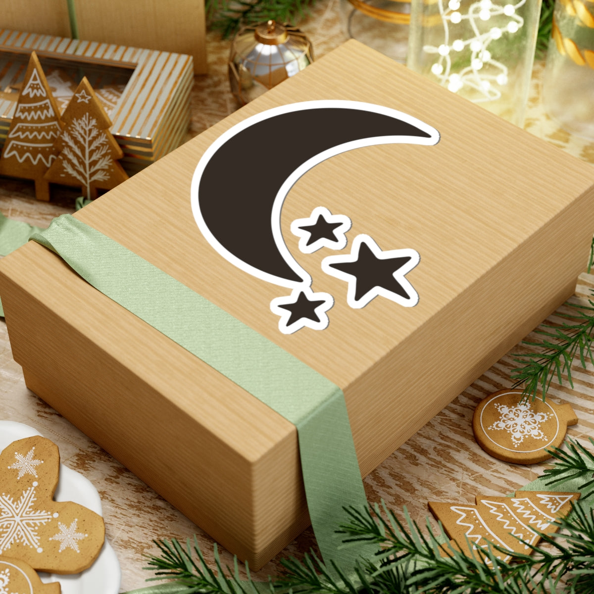 Moon & Stars Valentine Kiss-Cut Stickers