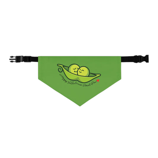 Happy Valentine's, Sweet Pea!  Clip-On Pet Bandana Collar