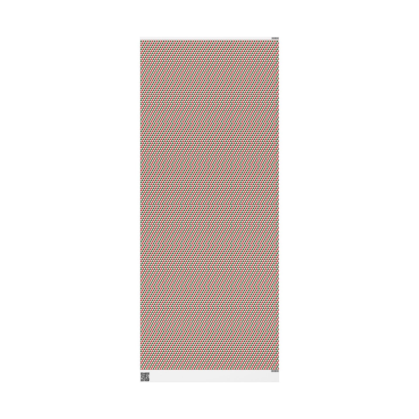 Red & Green Triangles Party Wrapping Paper | Luxury Matte or Glossy Gift Wrap, 90gsm Fine Art Paper, 3 Sizes