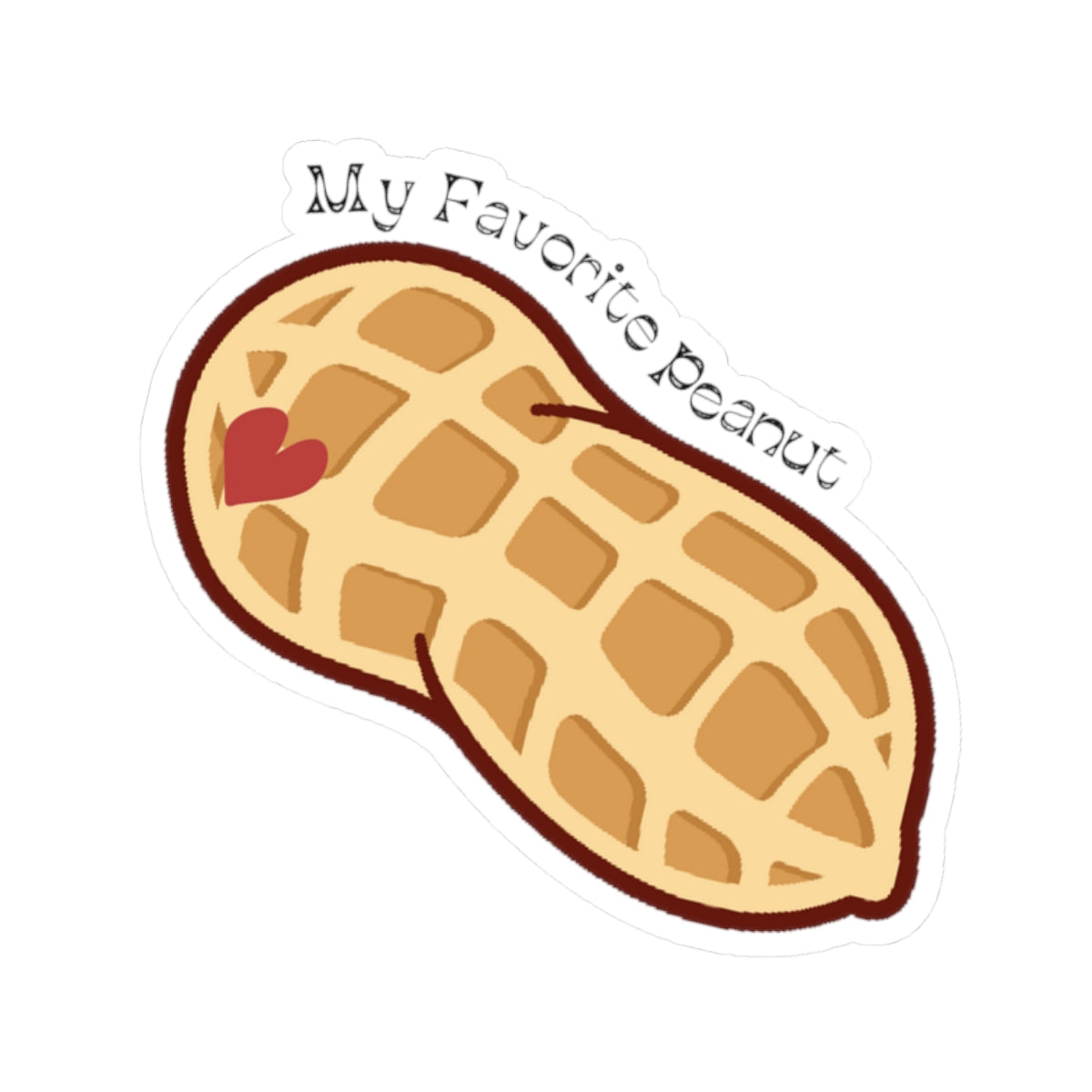 My Favorite Peanut Texas Valentine Kiss-Cut Stickers