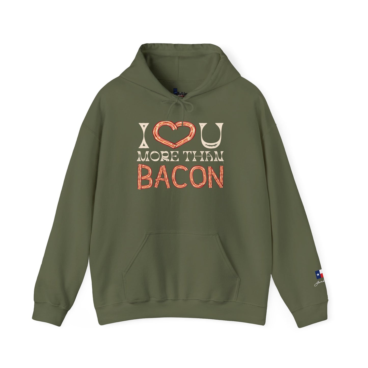 I Love You More Than Bacon Unisex Heavy Blend™ Hooded Sweatshirt