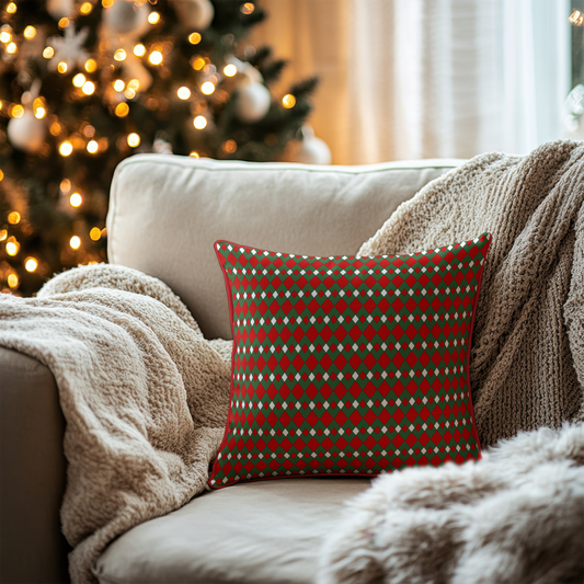 Christmas Fancy Argyle Cushion