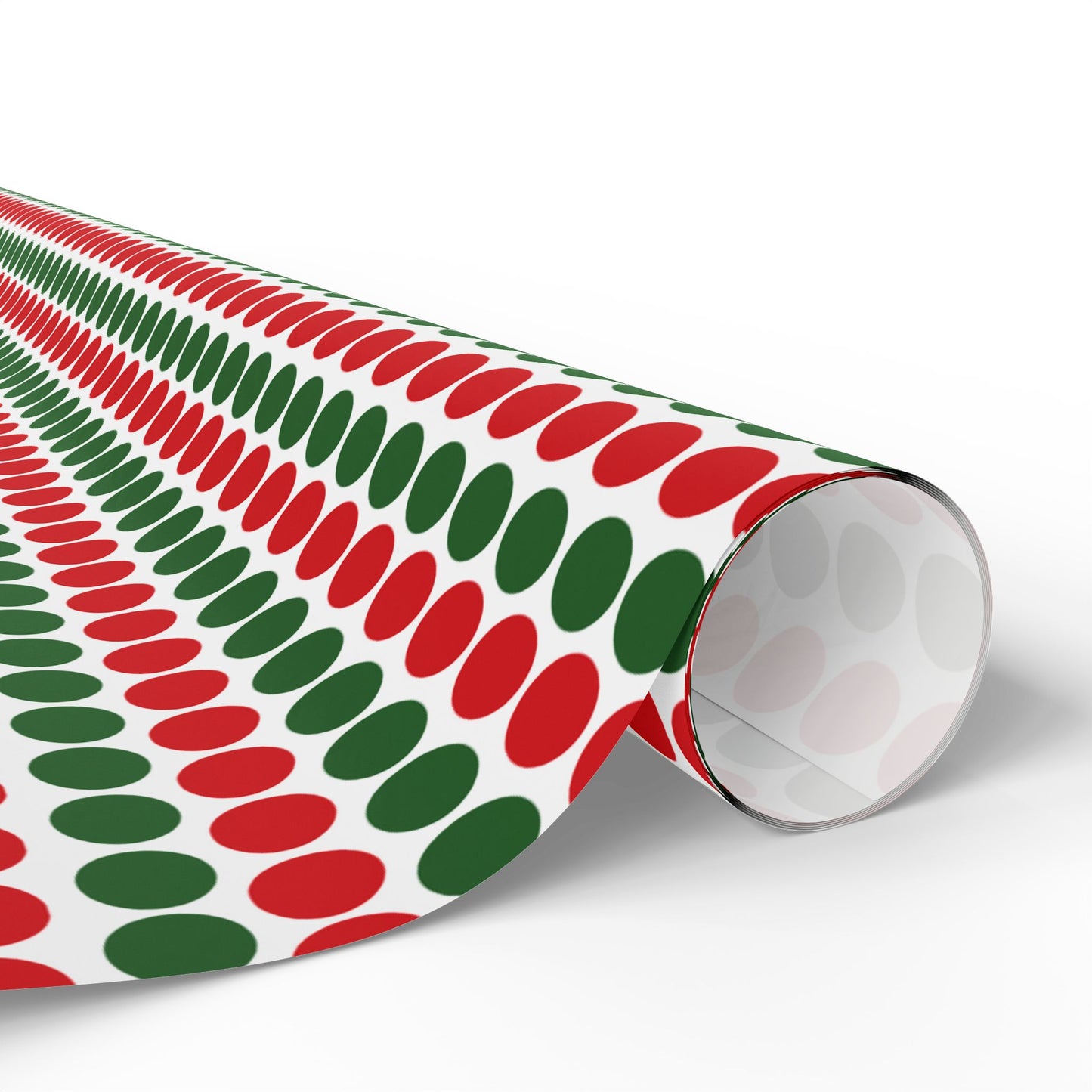 Christmas Polka Dot Stripes Wrapping Paper