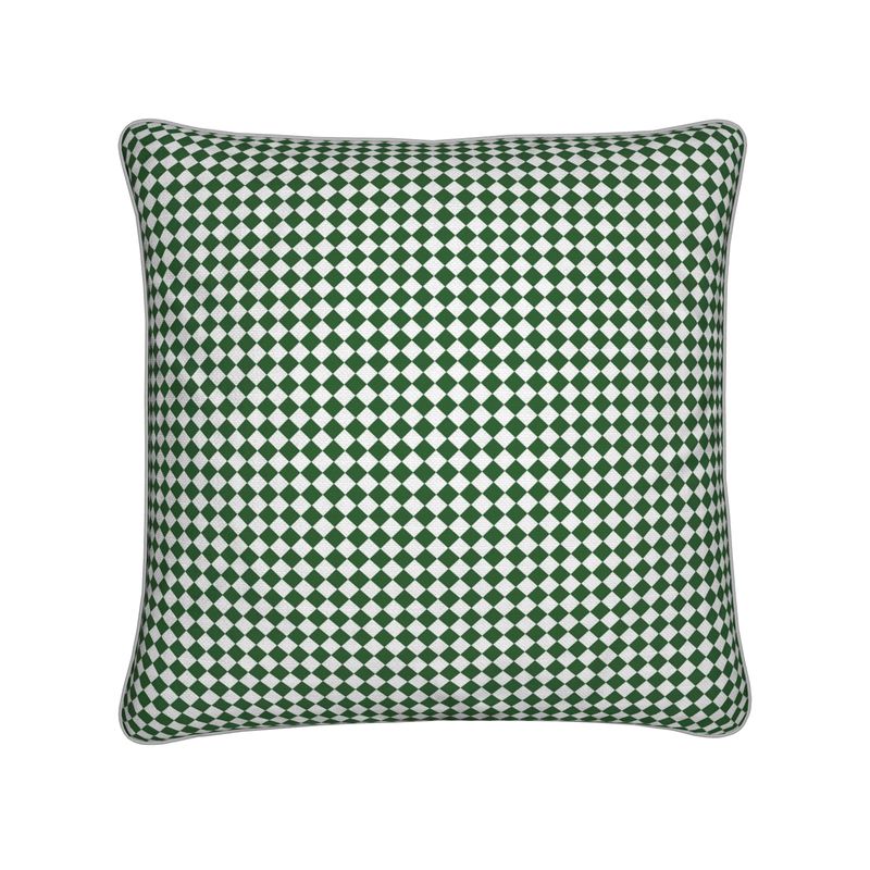 Green Argyle Cushion