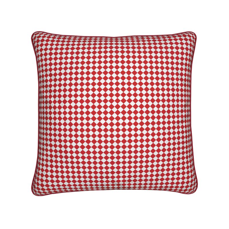 Red Argyle Cushion