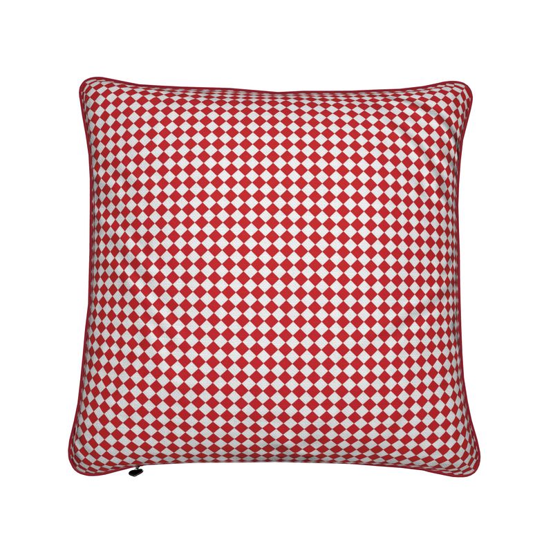 Red Argyle Cushion