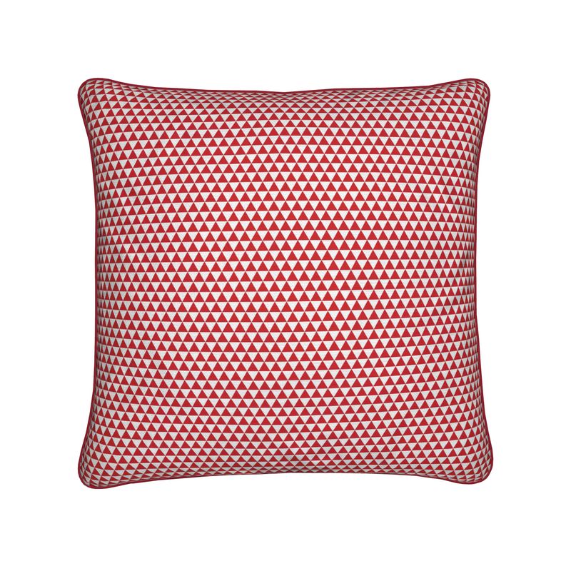 Red Triangles Cushion