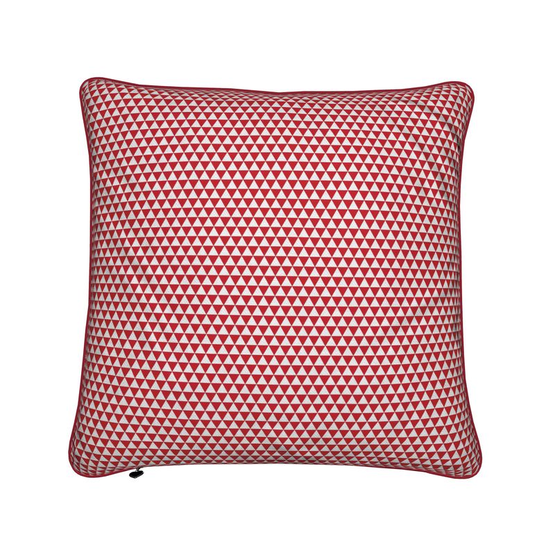 Red Triangles Cushion