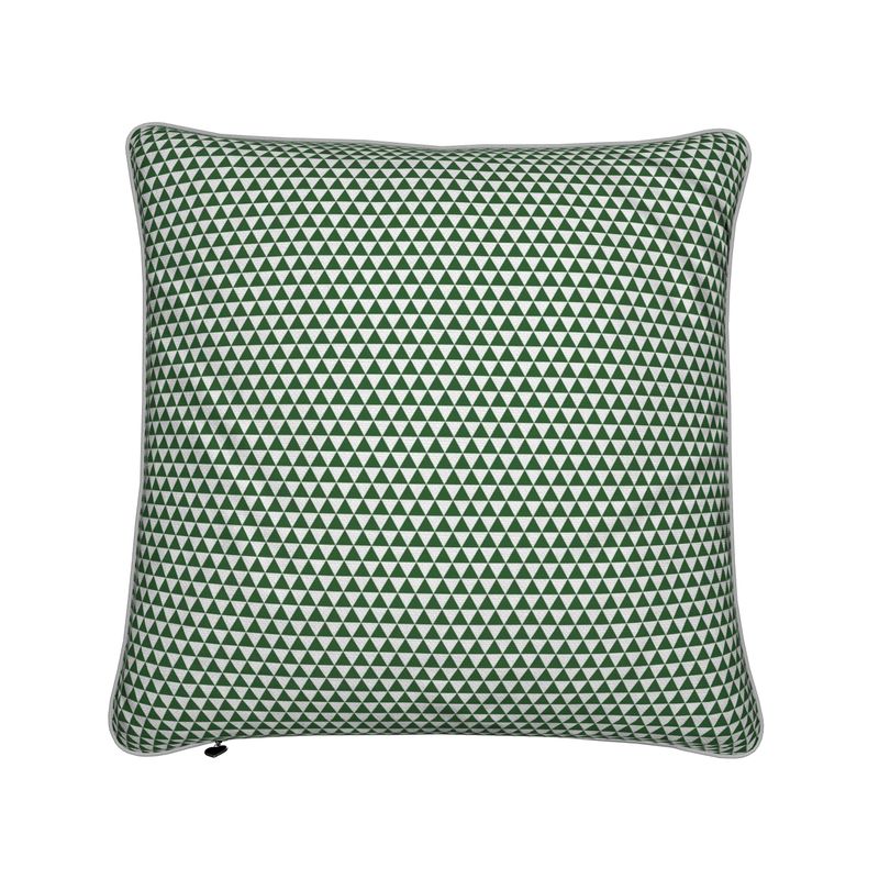 Green Triangles Cushion