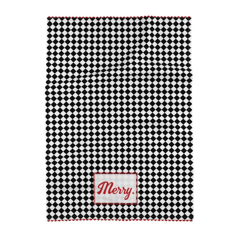 Merry- Black Argyle Kitchen Towel