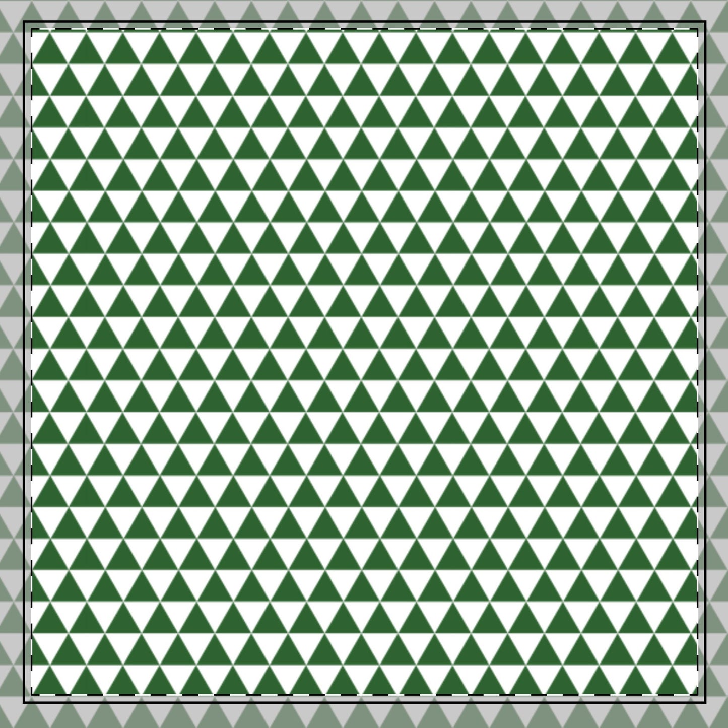 Green Triangles Cotton Twill Napkin