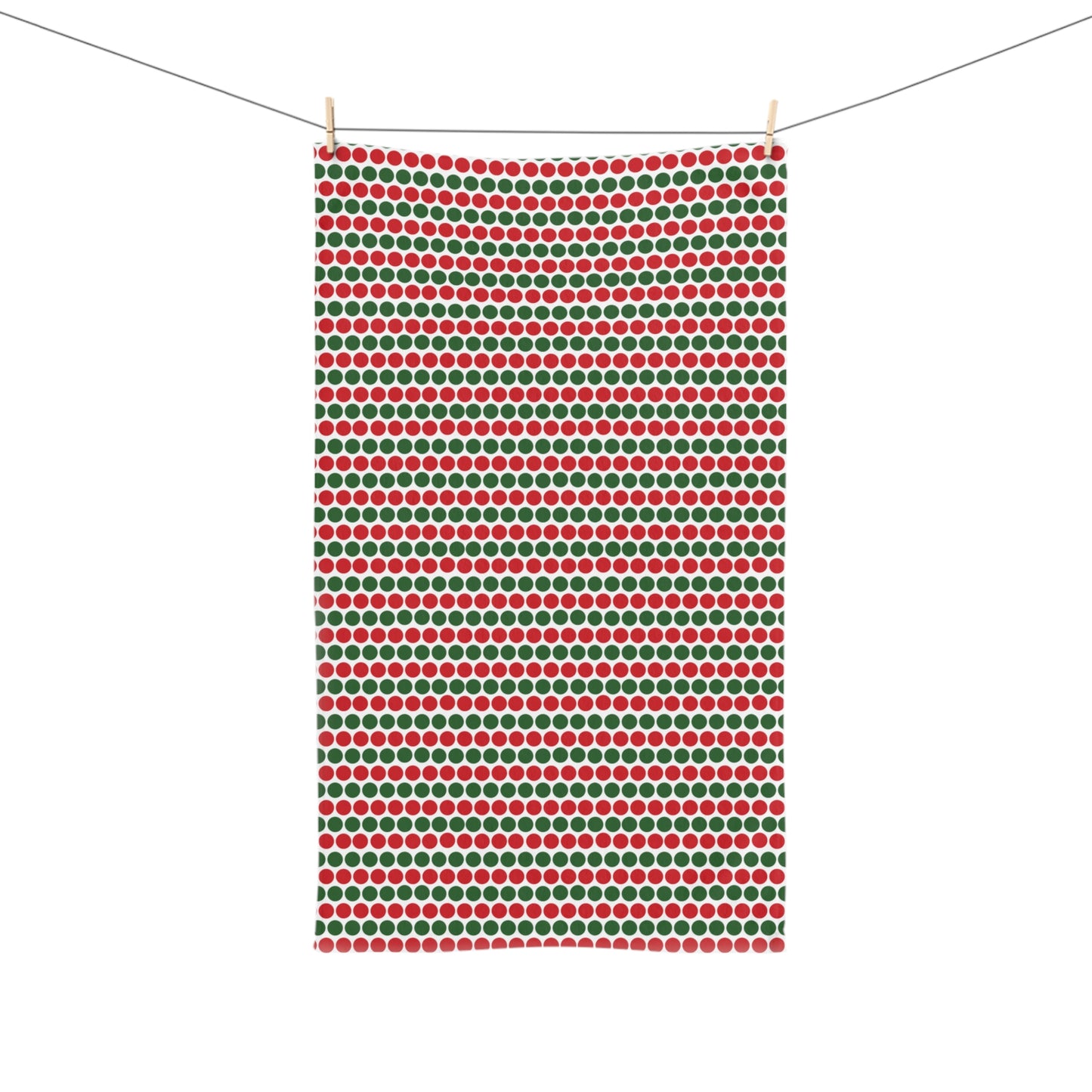 Christmas Polka Dots Hand Towel