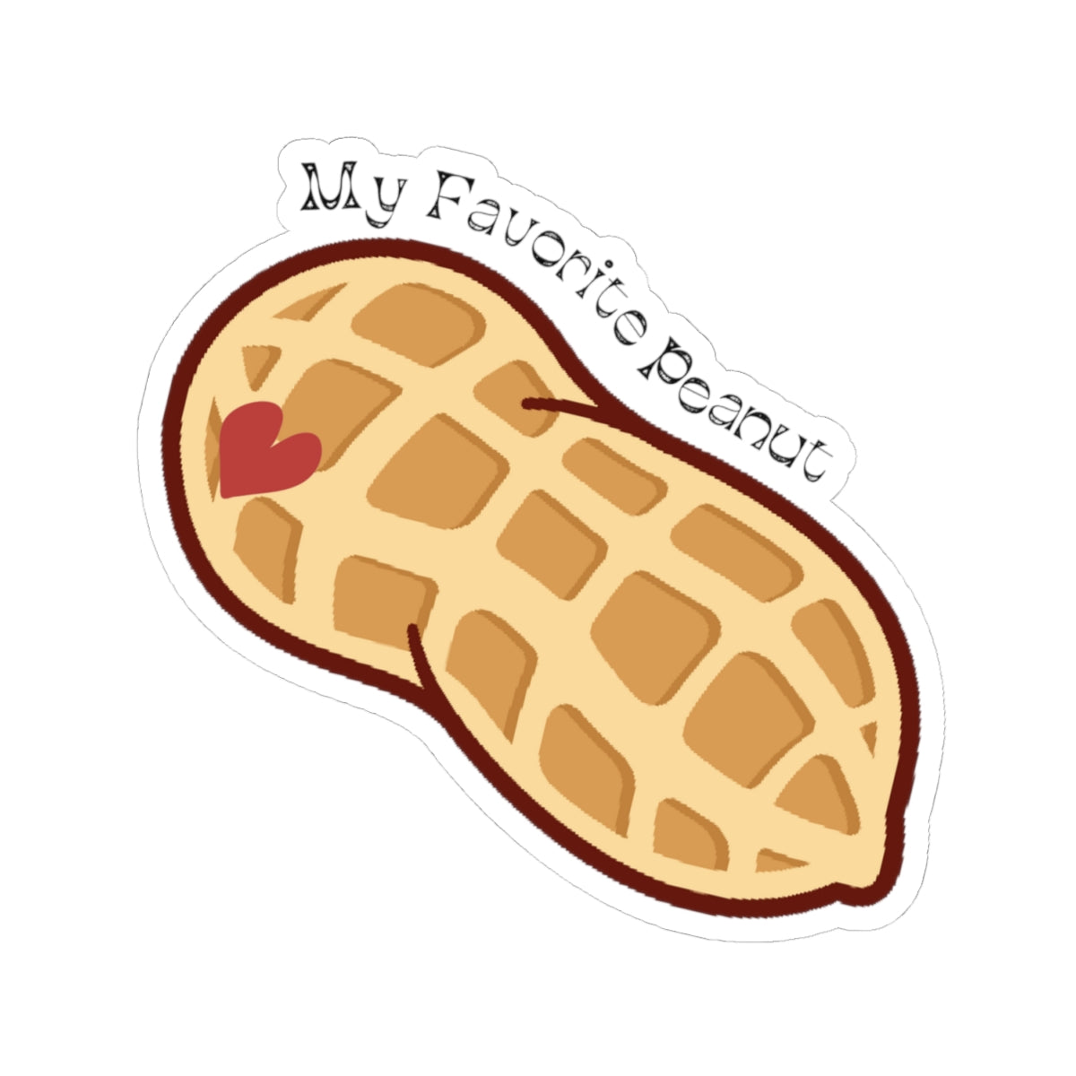 My Favorite Peanut Texas Valentine Kiss-Cut Stickers