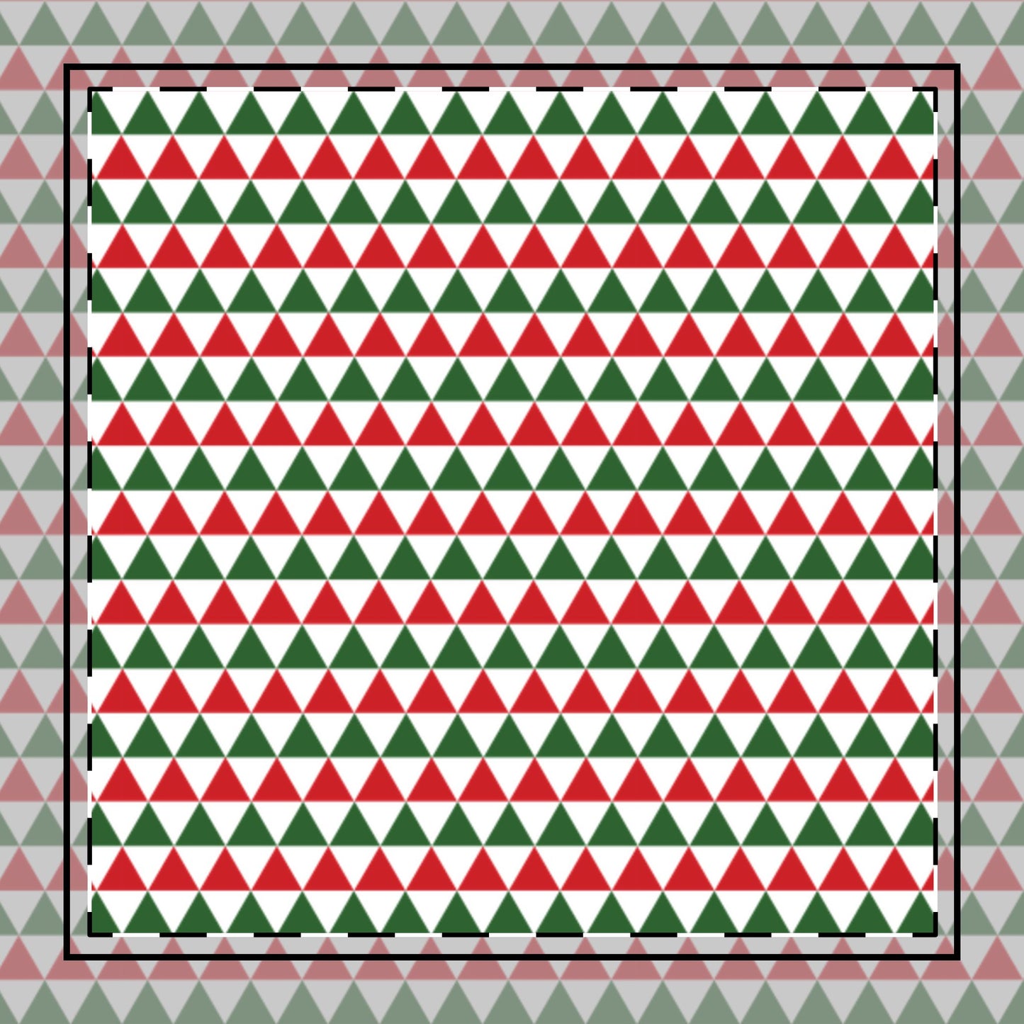 Christmas Triangles Cotton Twill Napkin