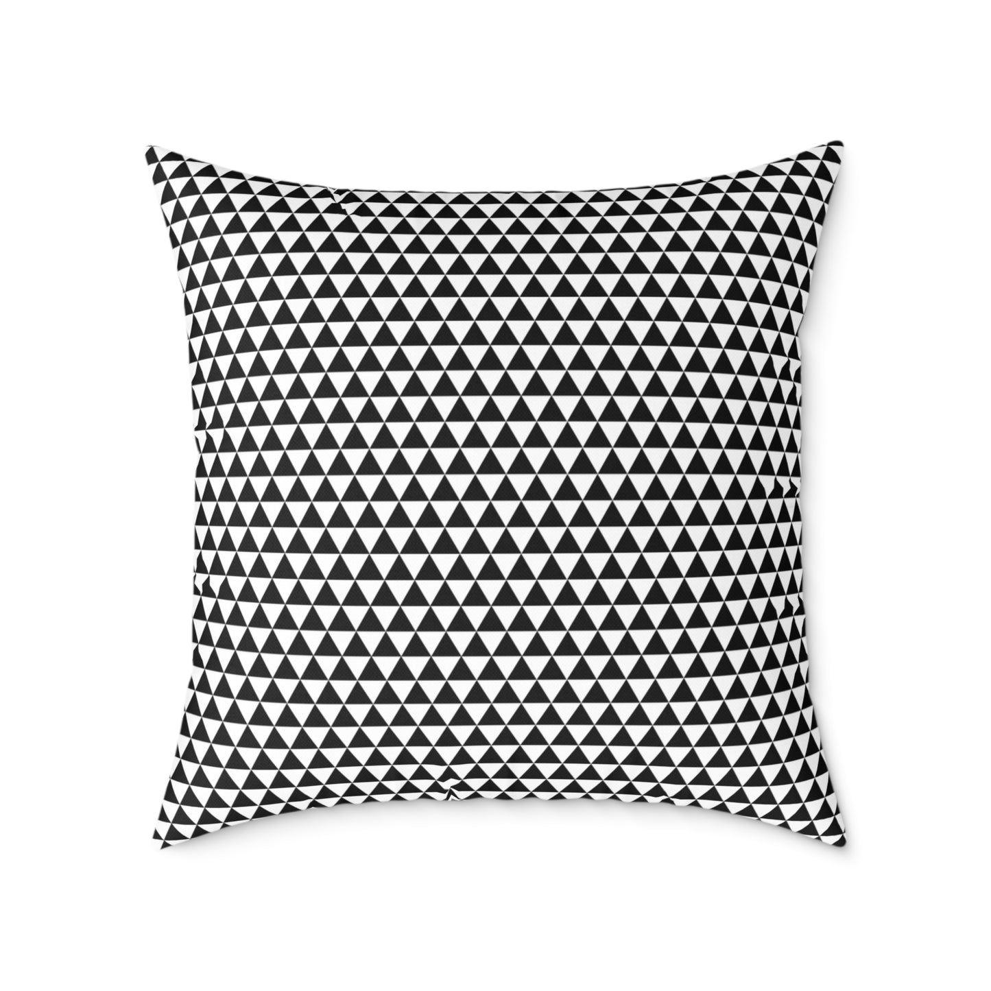 Black Triangle Christmas Decorative Pillow | Double‑Sided Poly Canvas Cushion, Vibrant Holiday Décor, 5 Sizes