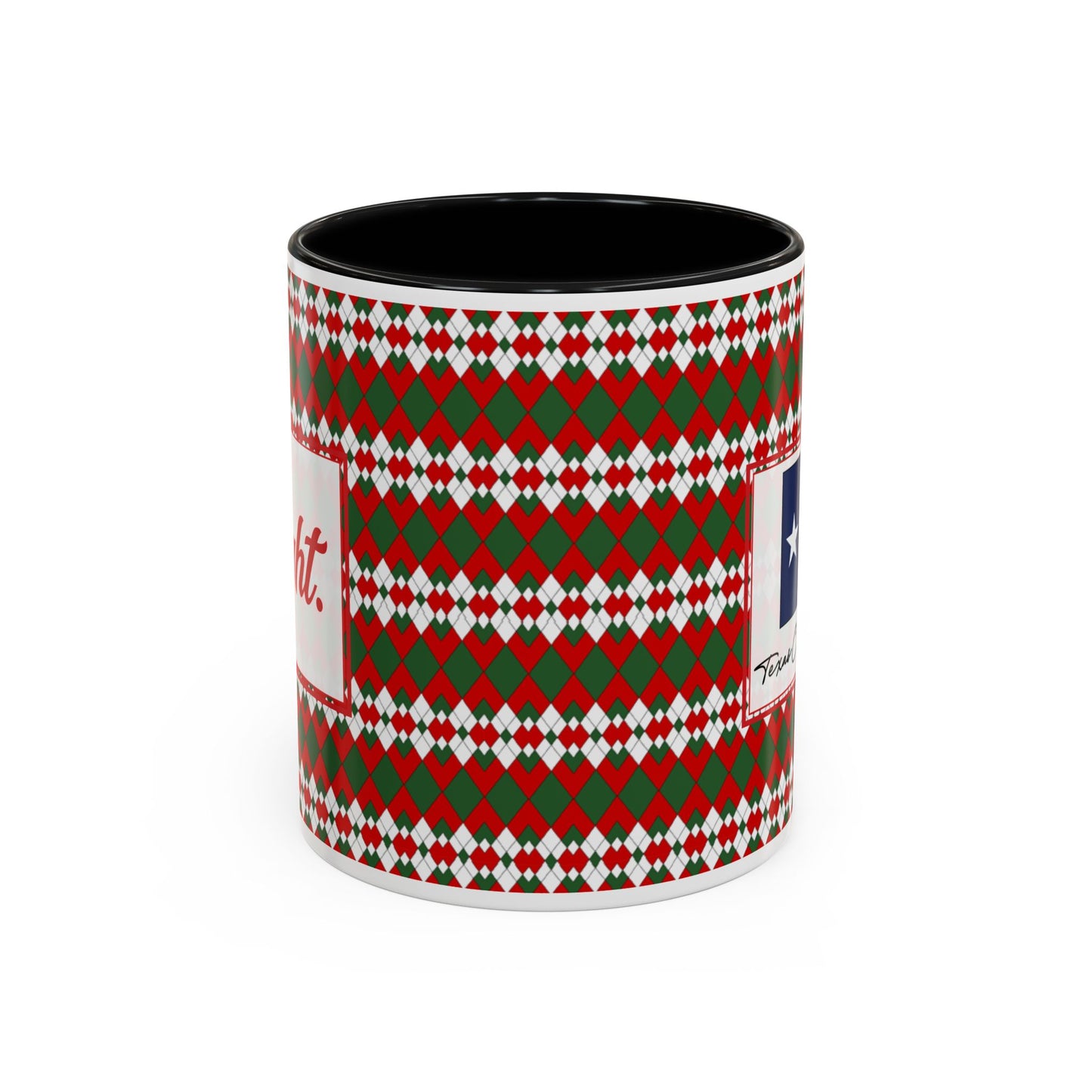 Bright- Christmas Extra Argyle Personalizable Christmas Ceramic Mug (11oz, 15 oz)