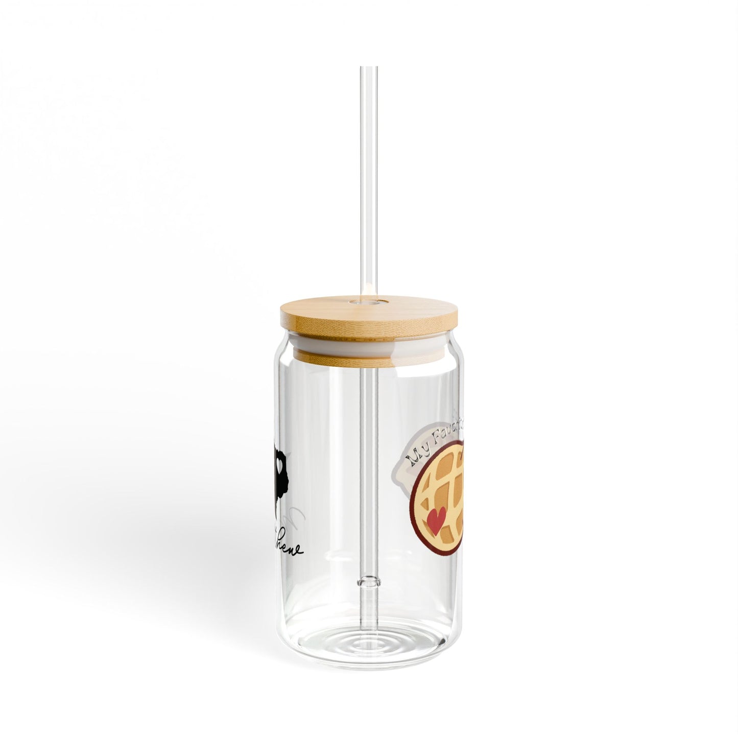 My Favorite Peanut Texas State Cut-Out Valentines Personalizable Custom Name Sipper Glass, 16oz