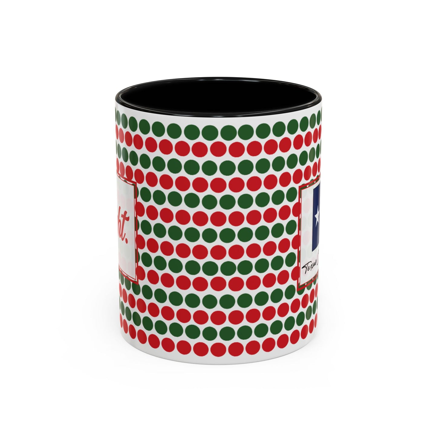 Bright- Christmas Polka Dot Personalizable Christmas Ceramic Mug (11oz, 15 oz)