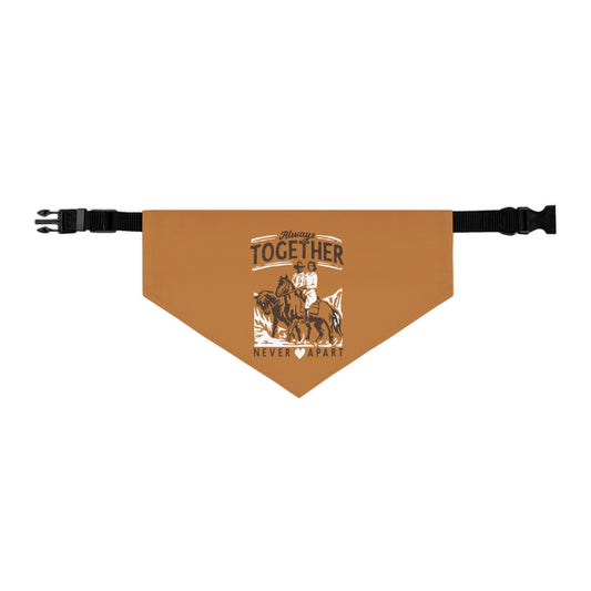 Always Together, Never Apart Clip-On Pet Bandana Collar
