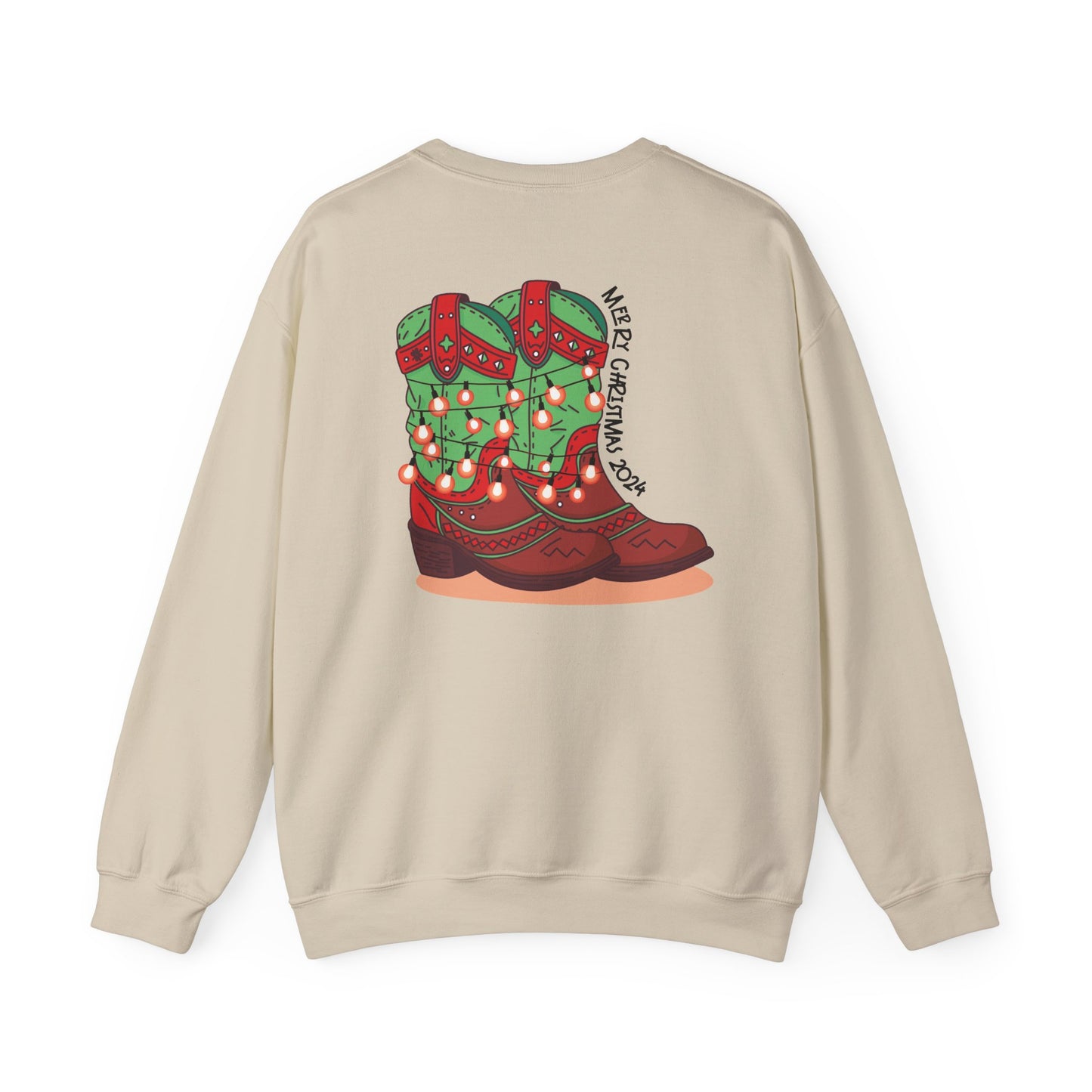 Rudolph- Christmas Cowboy Boots Unisex Heavy Blend™ Crewneck Sweatshirt