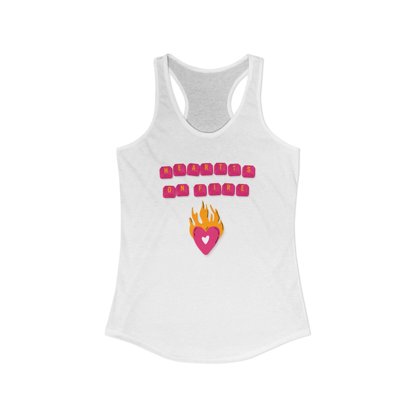 Heart's On Fire Key Caps Women's Ideal Racerback Tank