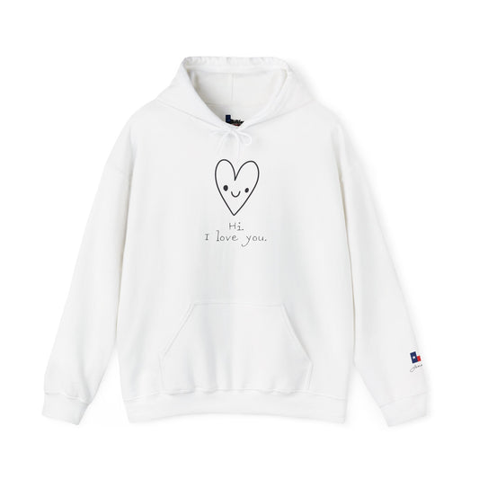 Hi. I Love You. Unisex Heavy Blend™ Hooded Sweatshirt