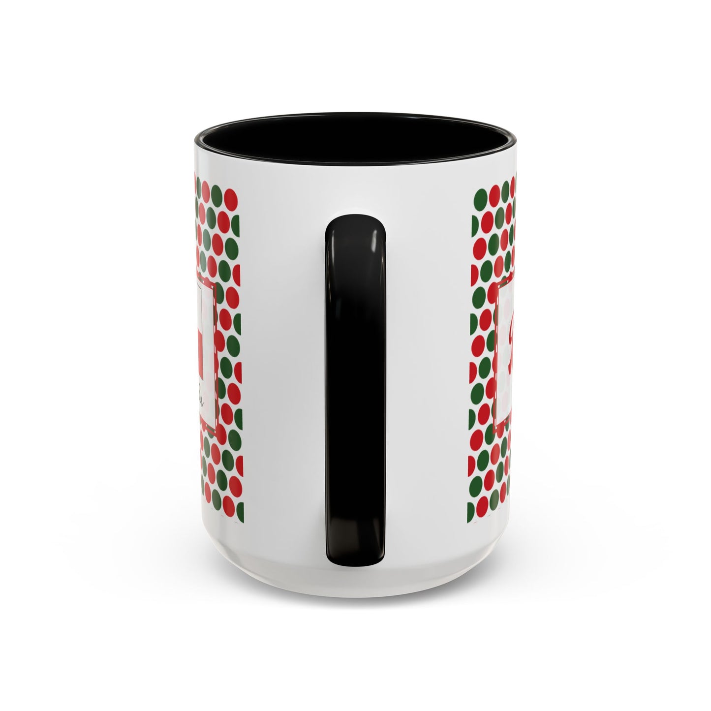 Nog- Christmas Polka Dot Party Personalizable Christmas Ceramic Mug (11oz, 15 oz)