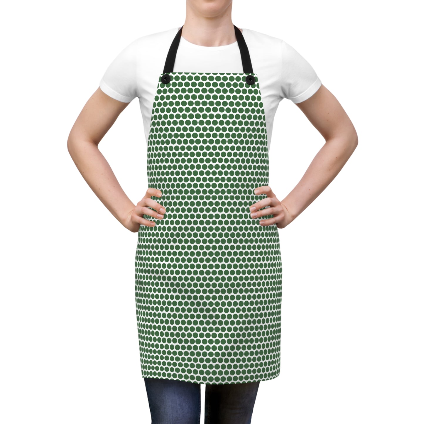 Green Polka Dot Apron