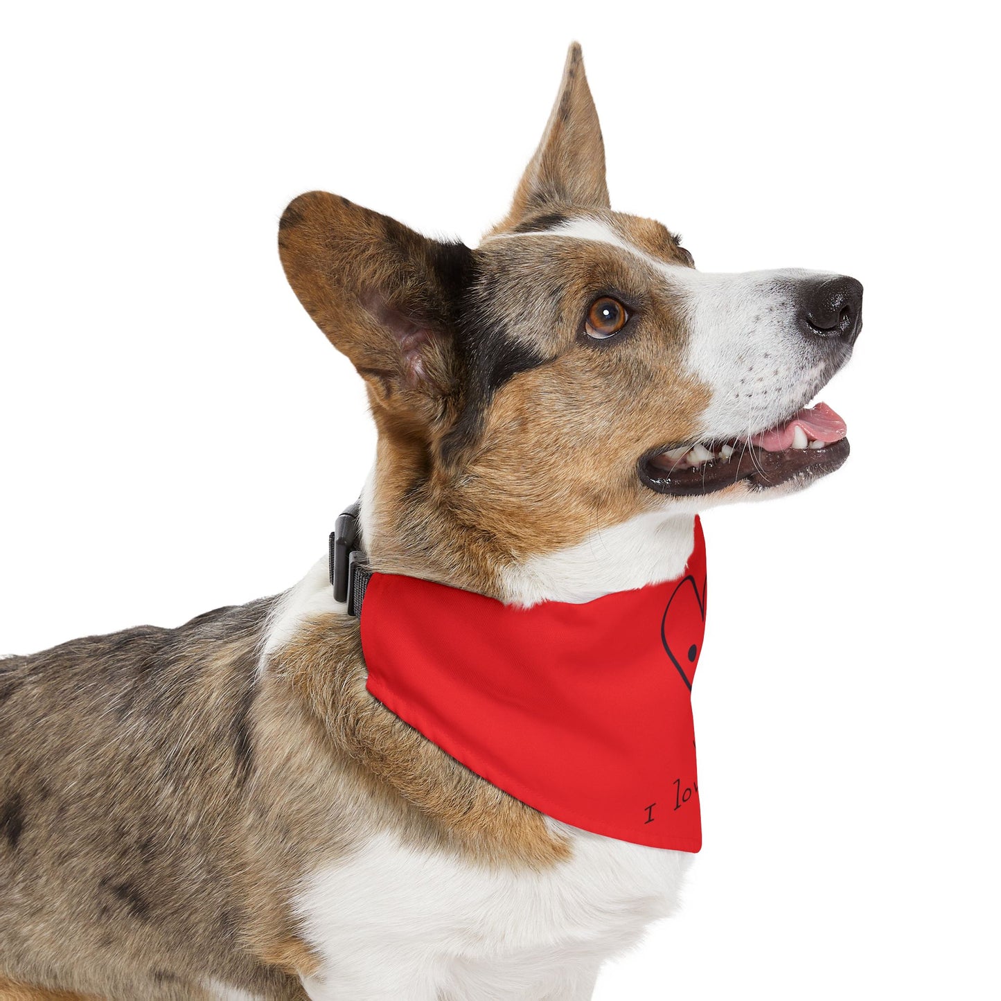 Hi. I Love You. Clip-On Pet Bandana Collar