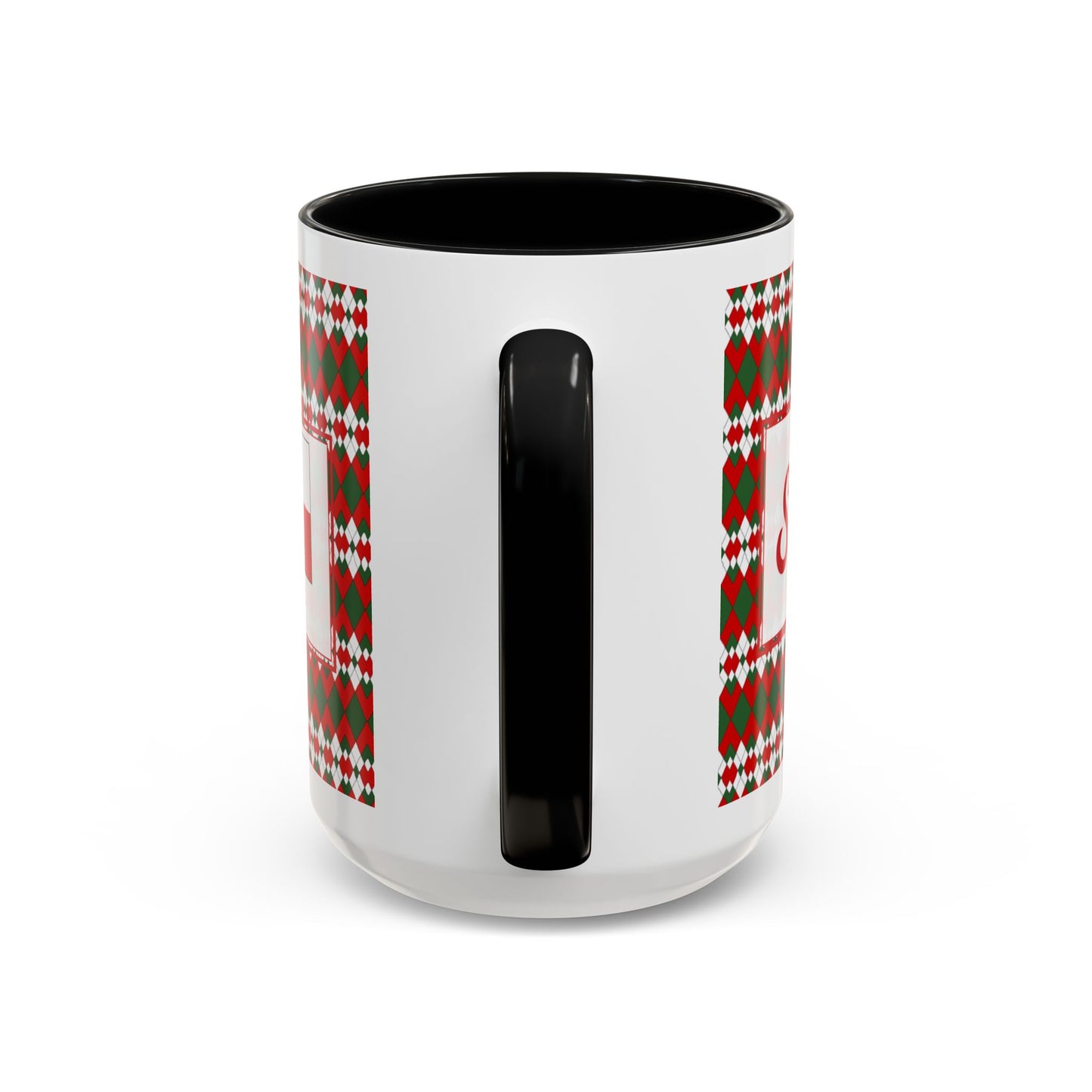 Sleigh- Christmas Extra Argyle Personalizable Christmas Ceramic Mug (11oz, 15 oz)