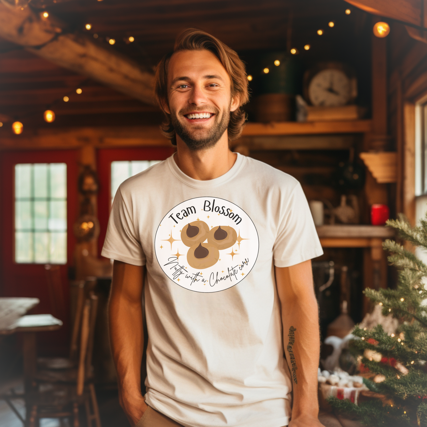 Team Blossom T-Shirt | Nutty with a Chocolate Core