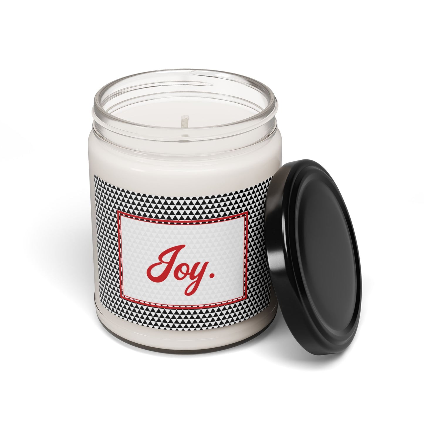 Joy- Black Triangles Scented Soy Candle, 9oz